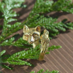 Fox Wrap Ring - Brass
