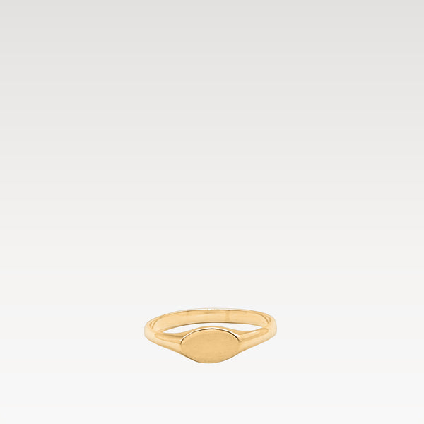 Dainty Signet Ring – Brass