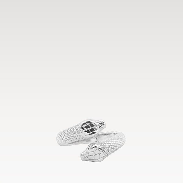 Twin Serpent Ring – Silver
