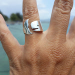 Whale Wrap Ring - Silver