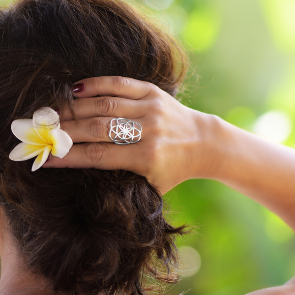 Seed of Life Ring - Silver