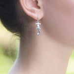 Hammerhead Shark Earrings - Silver