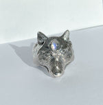 Moonstone Wolf Guardian Ring
